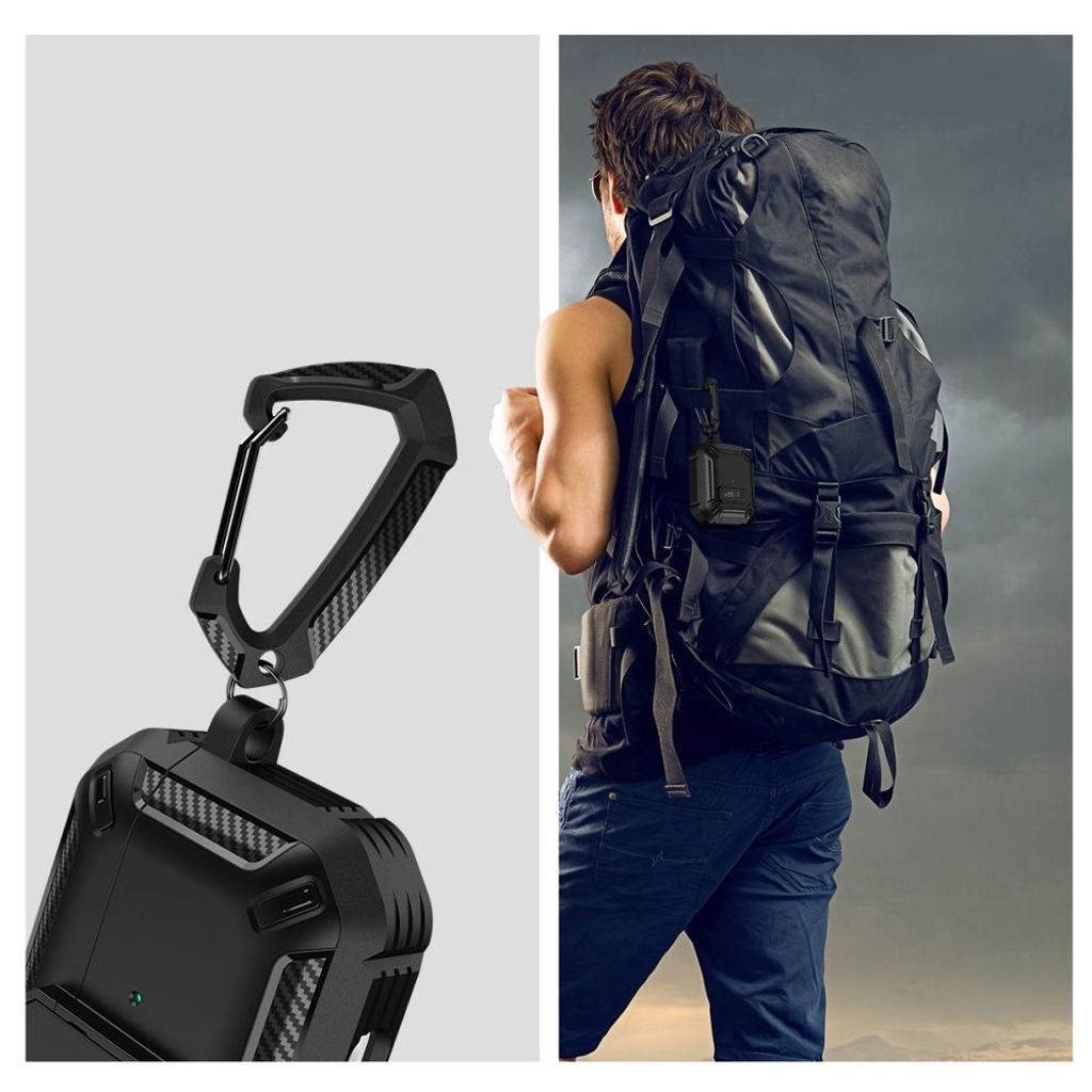 Tech-Protect X-Carbo Case for AirPods Pro 1 / 2 - Black