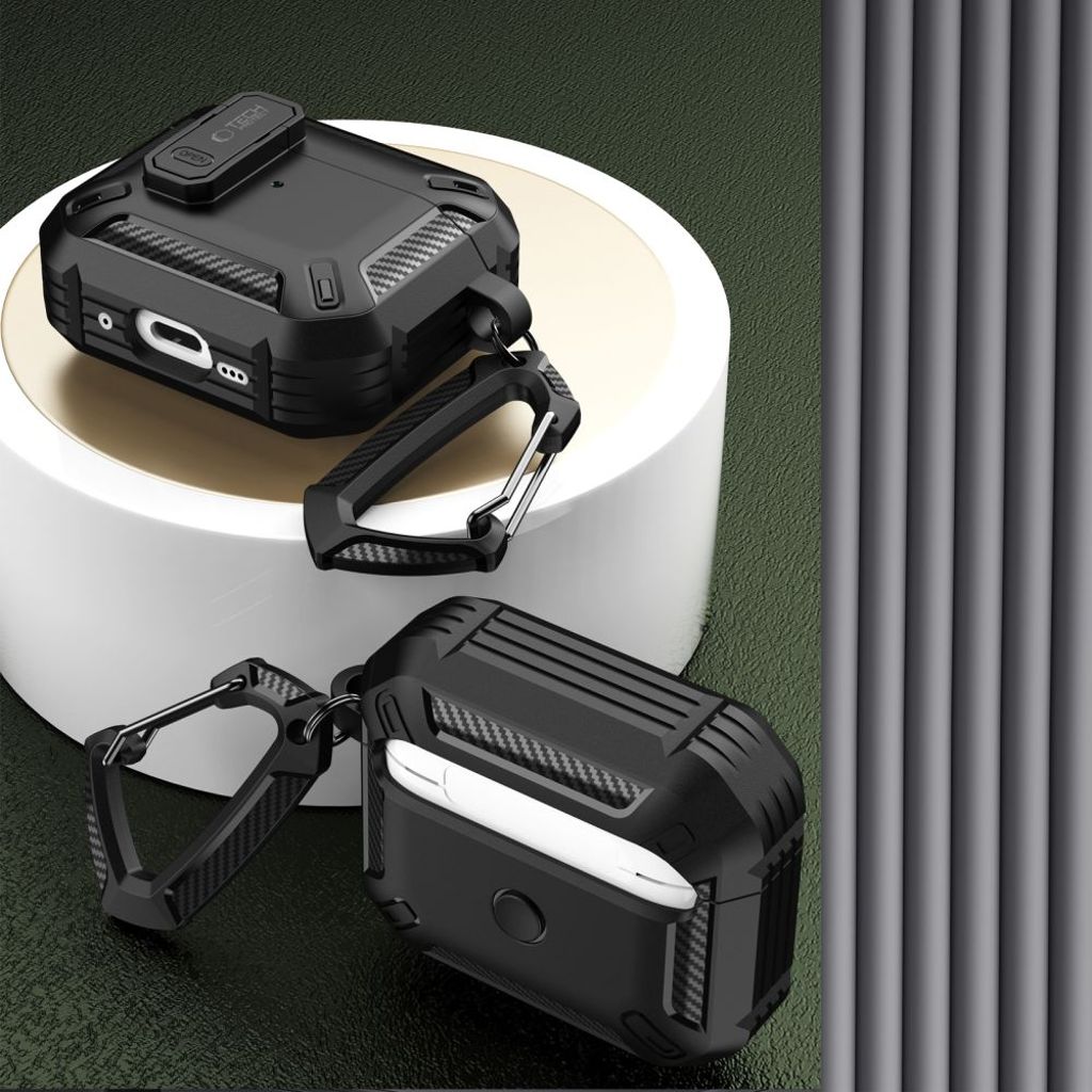 Tech-Protect X-Carbo Case for AirPods Pro 1 / 2 - Black