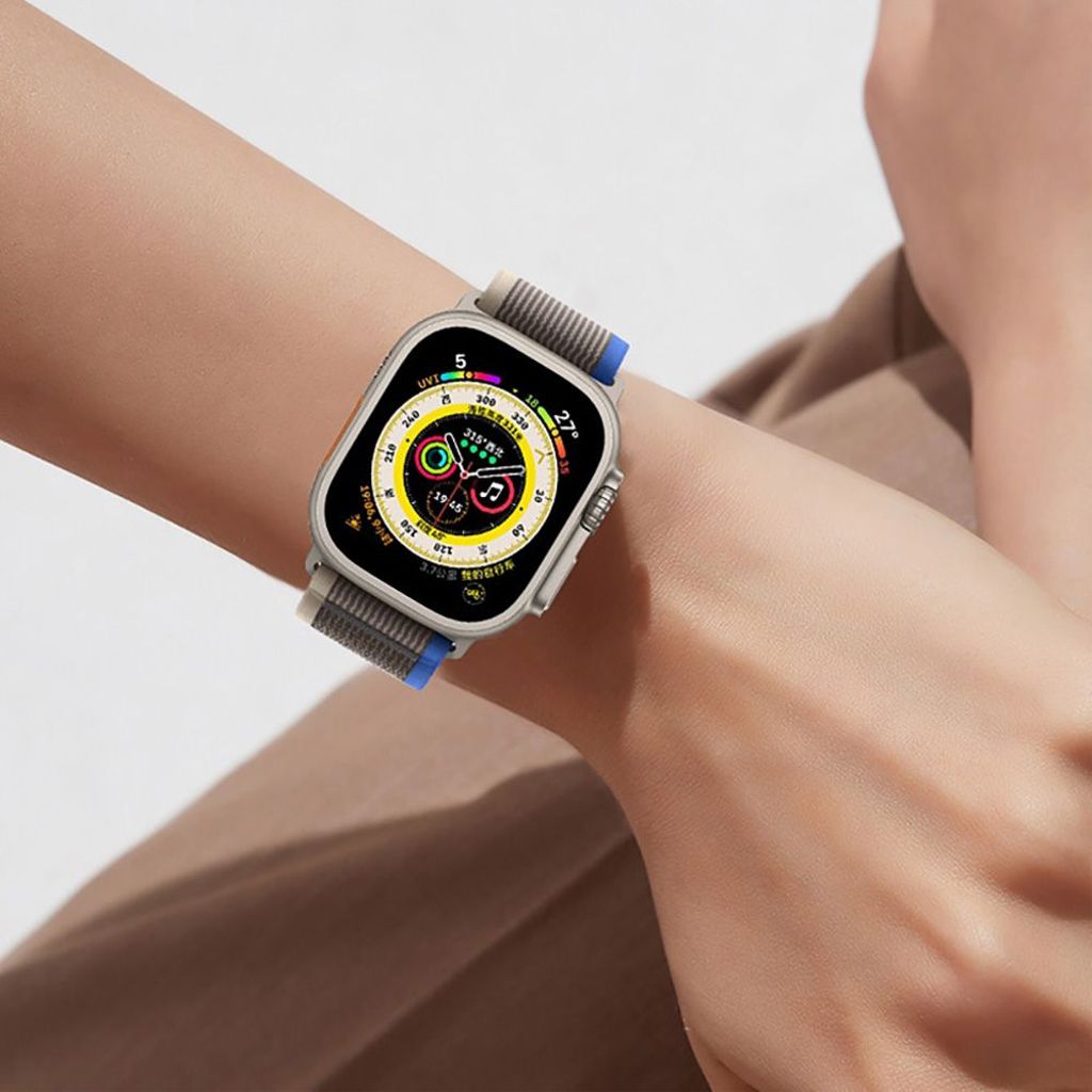 Tech-Protect Nylon Klokkereim til Apple Watch 42/44/45/49 mm - Grå