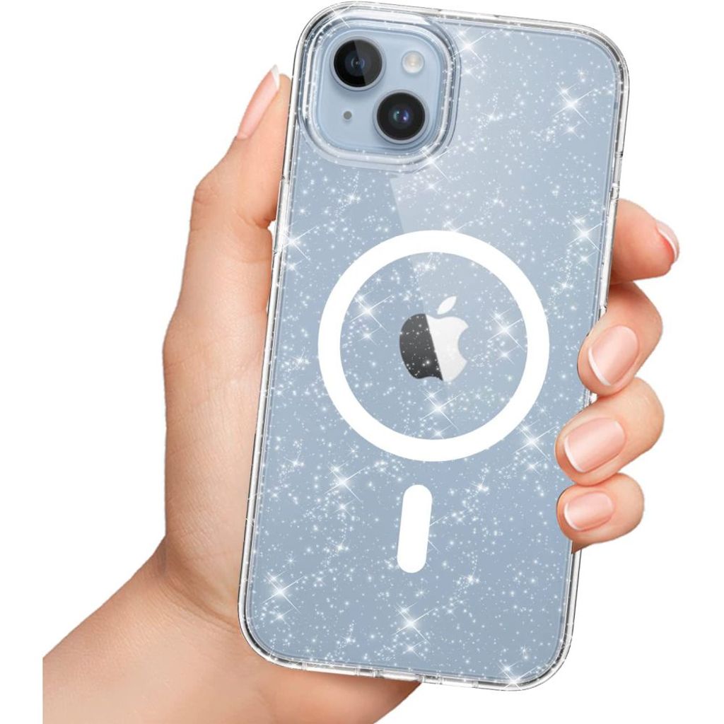 Tech-Protect FlexAir Hybrid MagSafe Case for iPhone 13/14 - Transparent Glitter