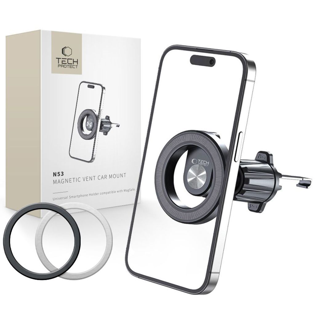 Tech-Protect N53 puhelinteline MagSafe-ominaisuudella ilmanvaihtoon – musta