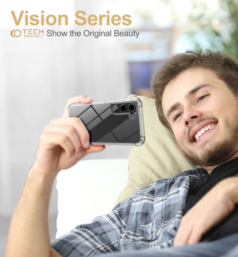 Tech-Protect Kevlar Deksel til Samsung Galaxy S23 Plus - Gjennomsiktig