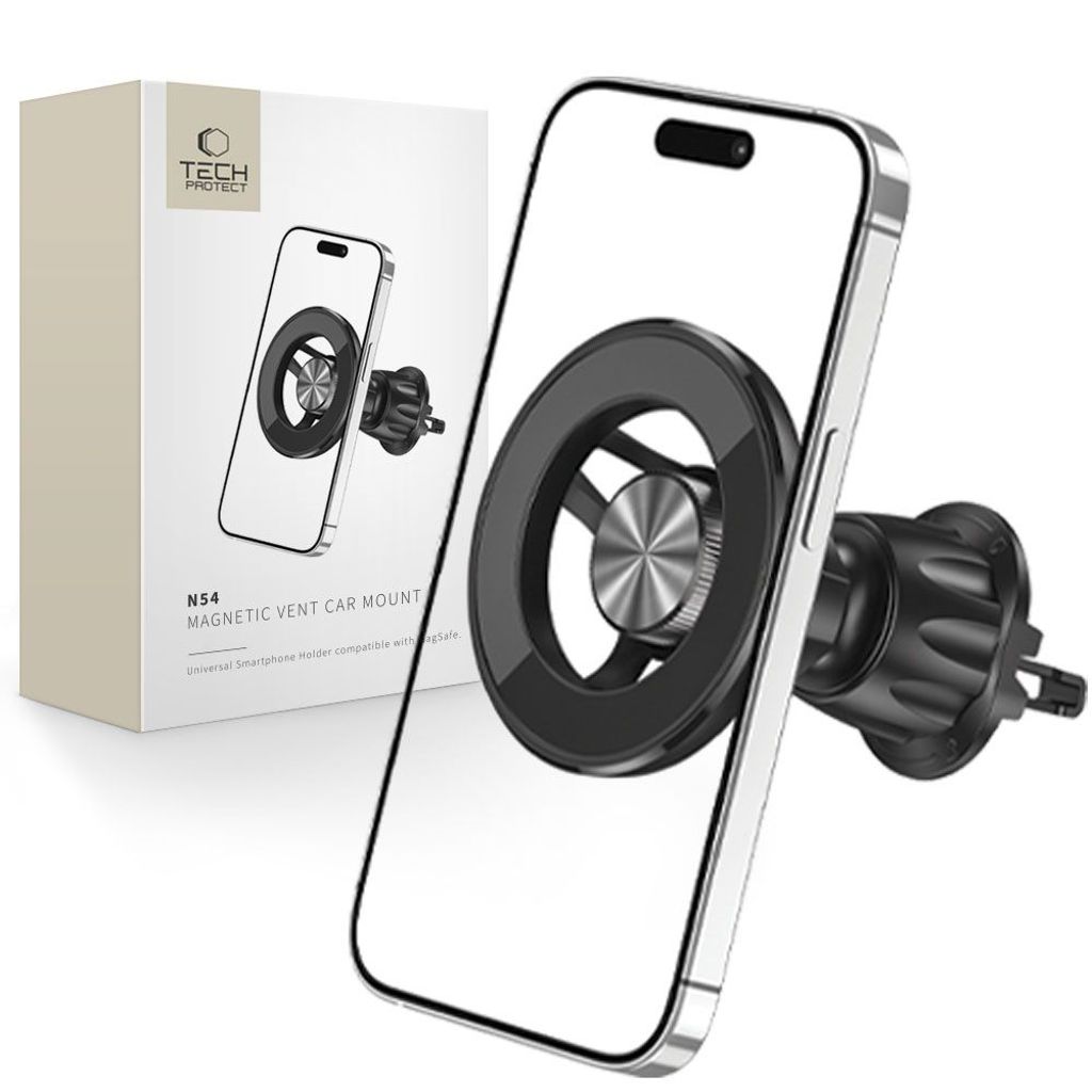 Tech-Protect N54 Car Phone Holder with MagSafe for Air Vent – Black