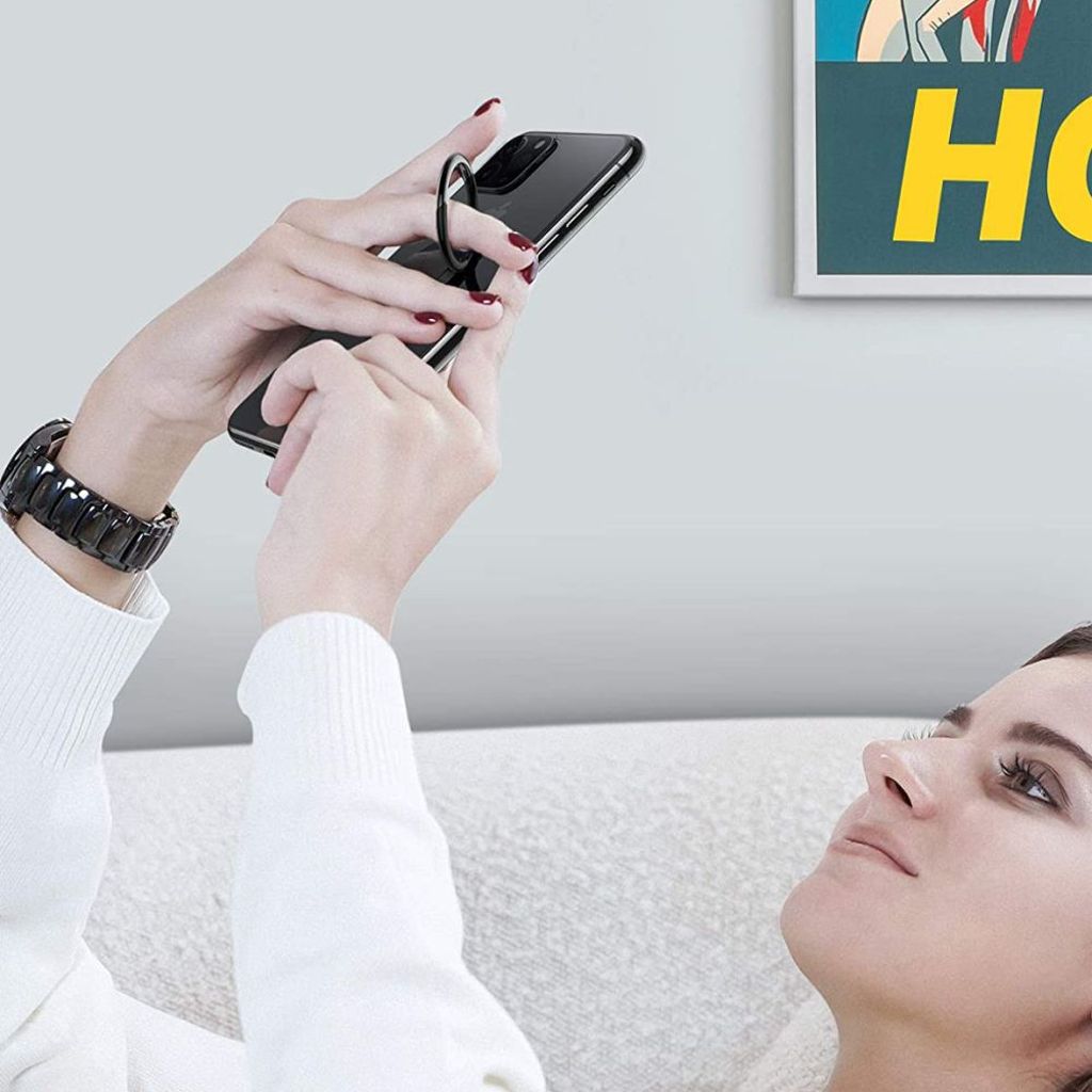 Tech-Protect Magnetisk Ringholder med Stativfunktion – Lyserøde Blomster