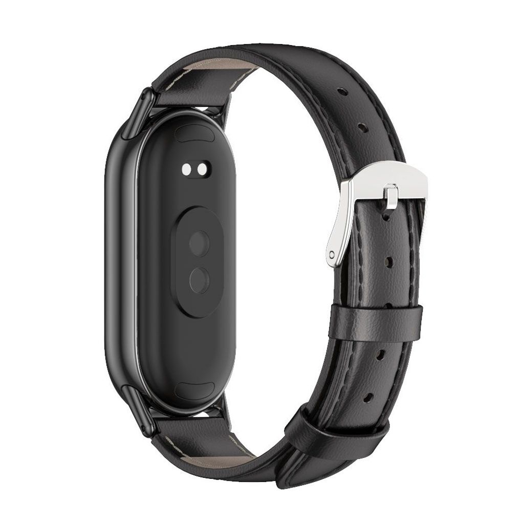 Tech-Protect Leatherfit Kockarmband till Xiaomi Smart Band 8/8 NFC - Svart