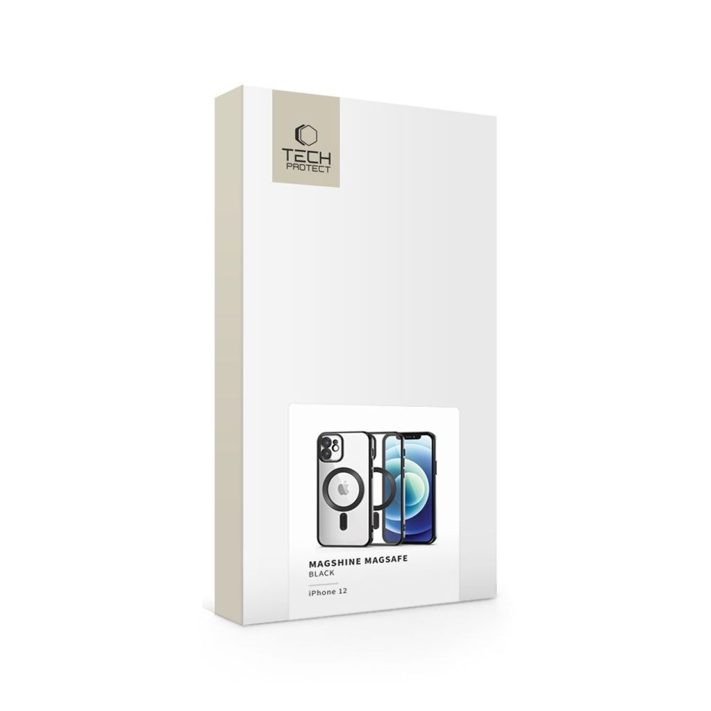 Tech-Protect MagShine MagSafe Deksel til iPhone 12 - Svart