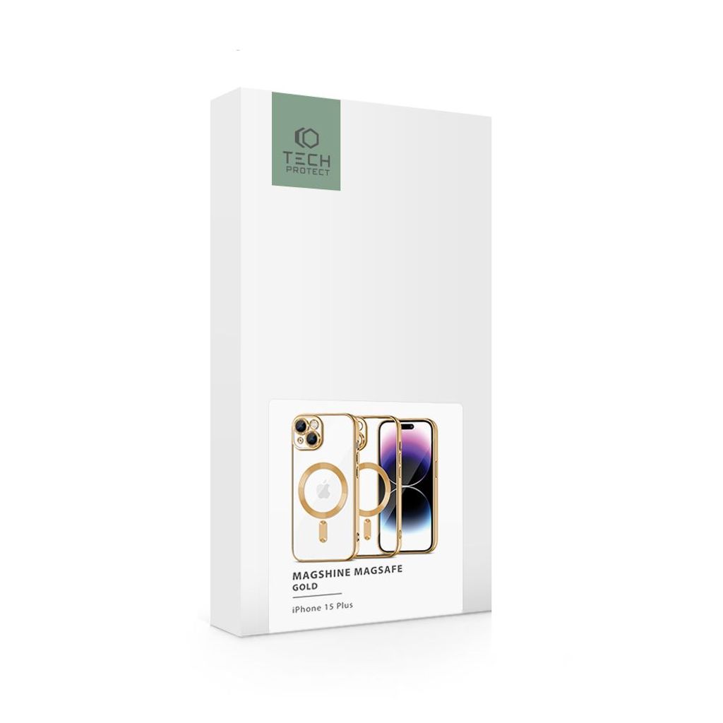 Tech-Protect MagShine MagSafe Deksel til iPhone 15 Plus - Gull