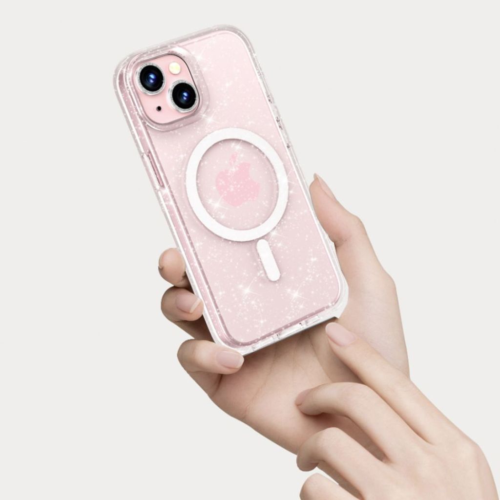 Tech-Protect FlexAir Hybrid MagSafe Case for iPhone 15 - Transparent Glitter