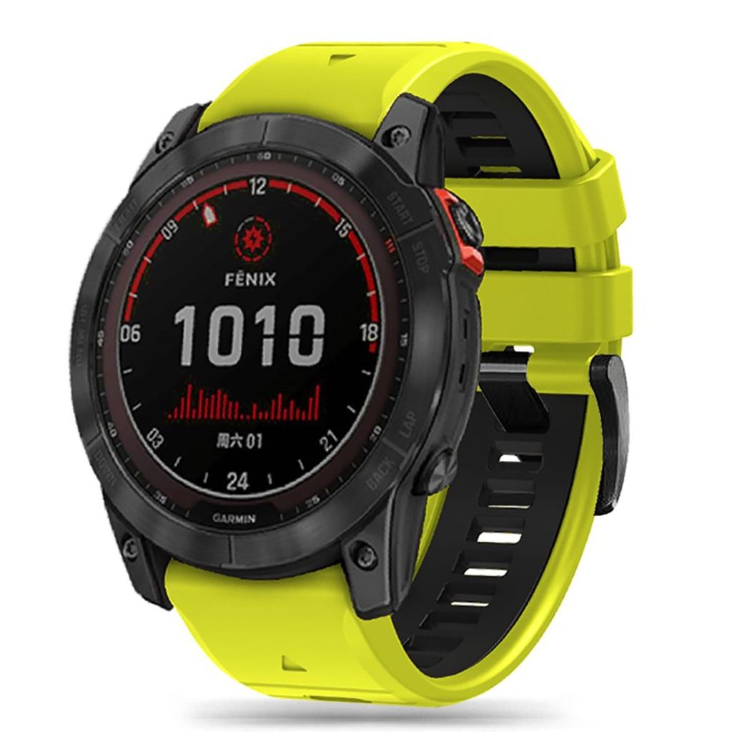 Tech-Protect IconBand Pro Urrem til Garmin Fenix 6X/7X etc - Lime/Sort