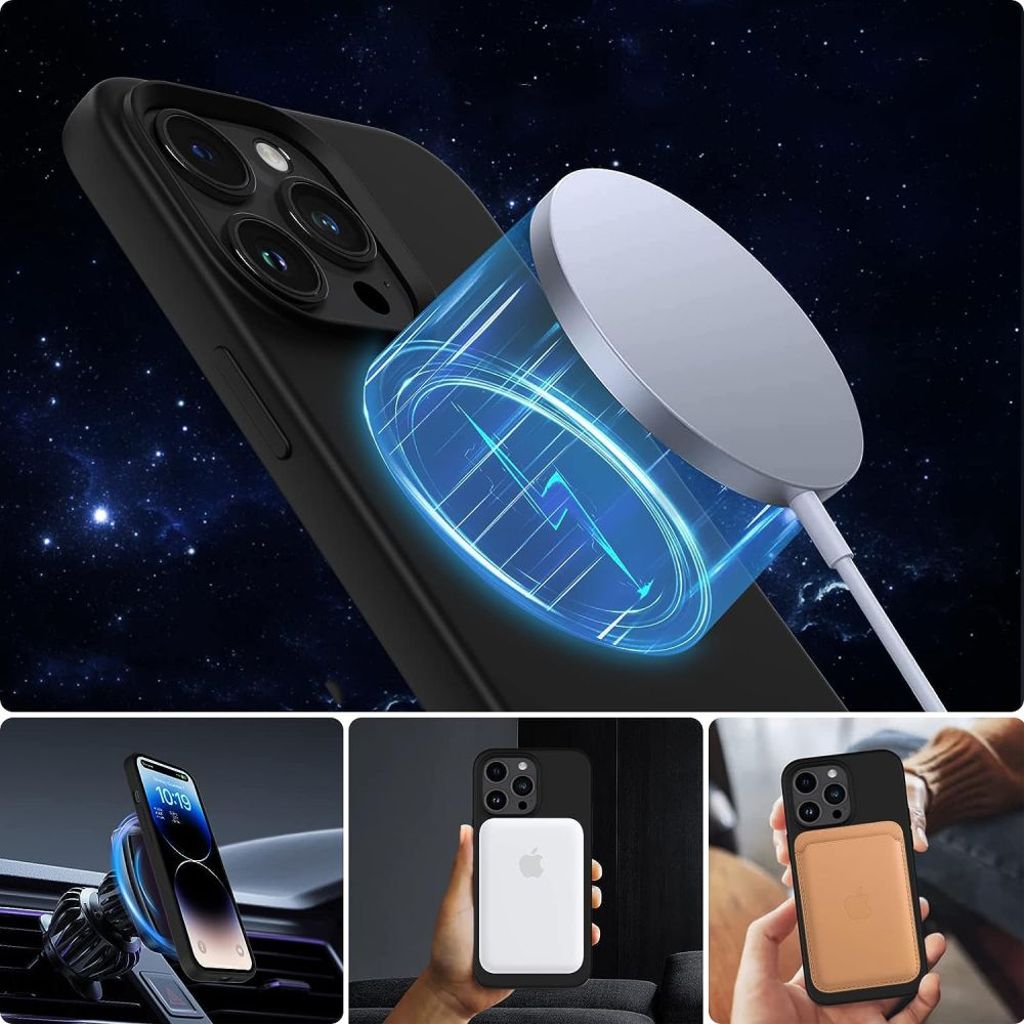 Tech-Protect Silicone MagSafe Case for iPhone 13/14 - Black