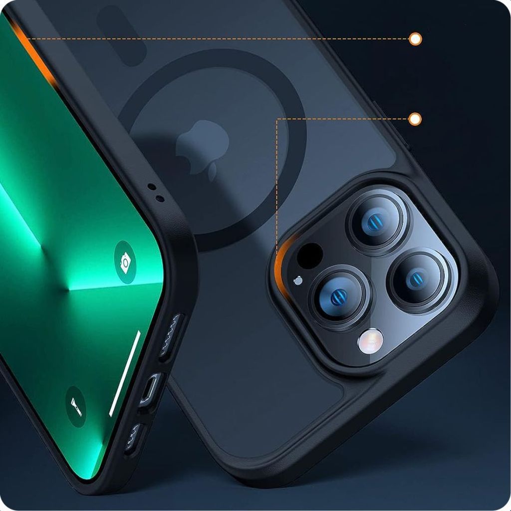 Tech-Protect MagMat MagSafe Cover til iPhone 7/8/SE 2020/2022 - Gennemsigtig sort