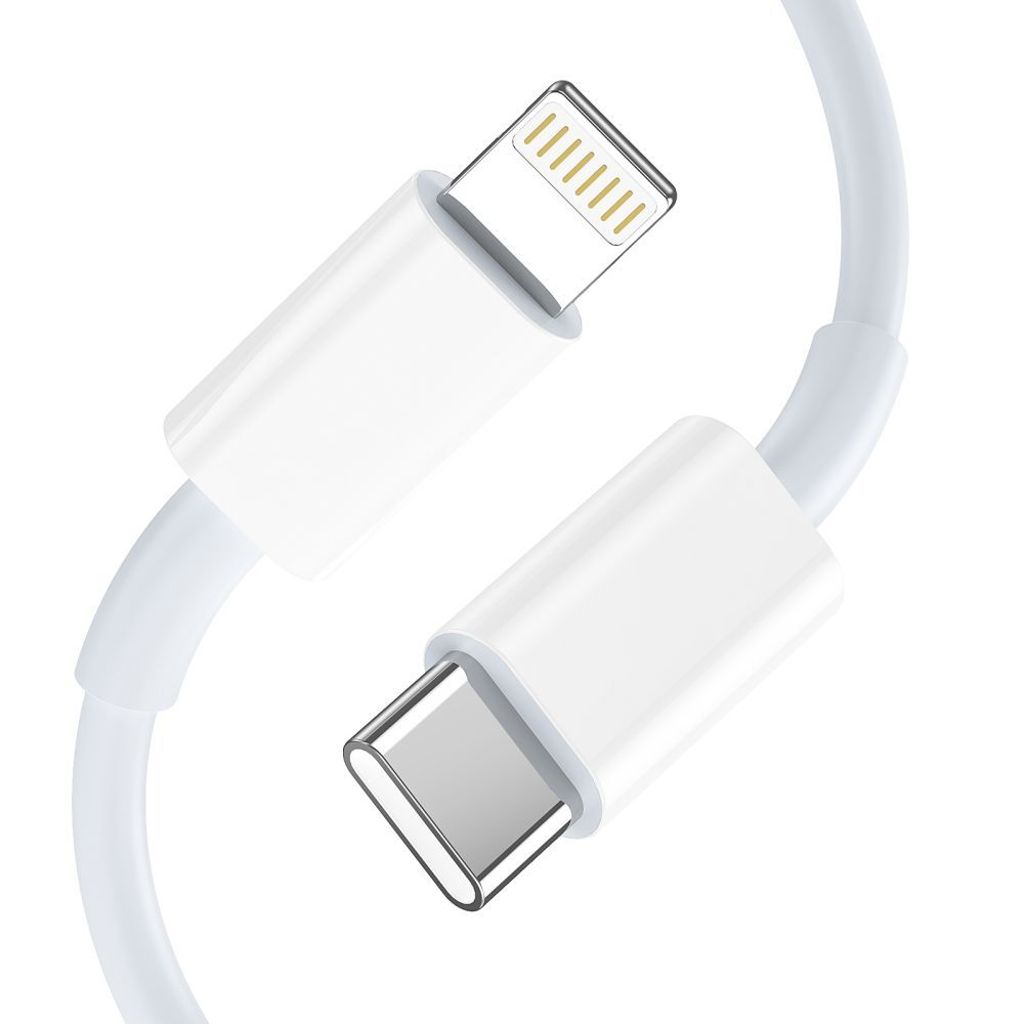 Tech-Protect C35W 2x USB-C PD 35W vegglader med USB-C / Lightning-kabel - hvit