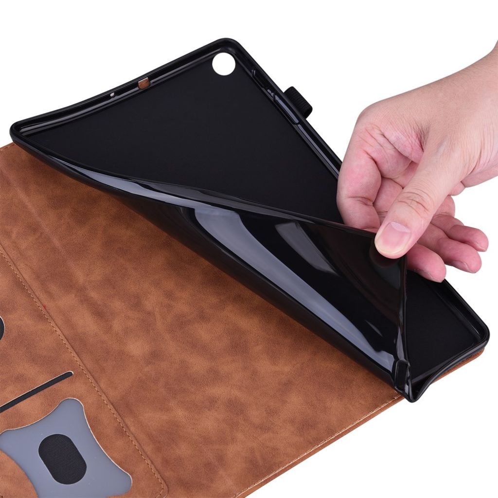 Samsung Galaxy Tab S10 FE Plus Cover with Card Slot - Brown