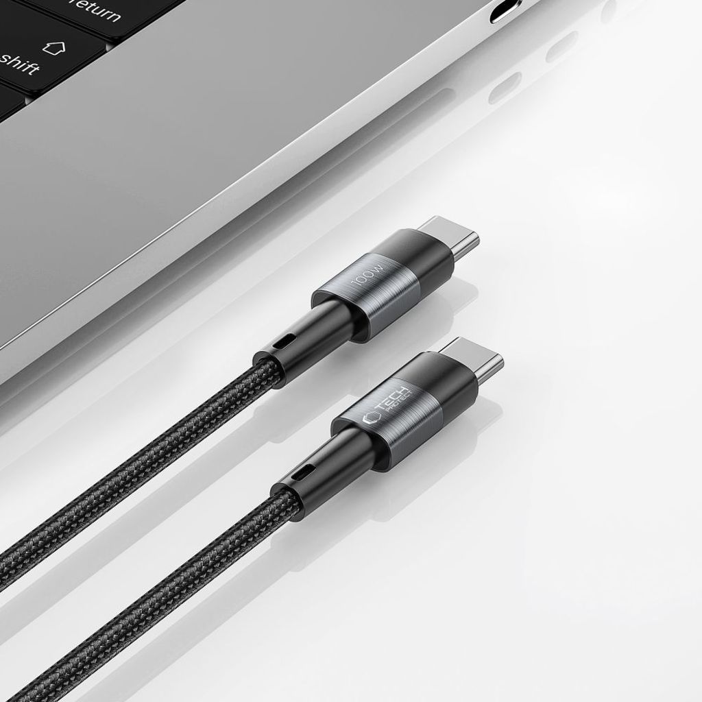 Tech-Protect UltraBoost USB-C / USB-C PD Kabel 100W 5A 1m - grå