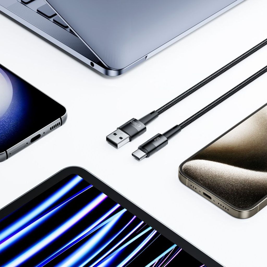 Tech-Protect UltraBoost USB-C / USB-A kabel 66W 6A 0.5m - grå