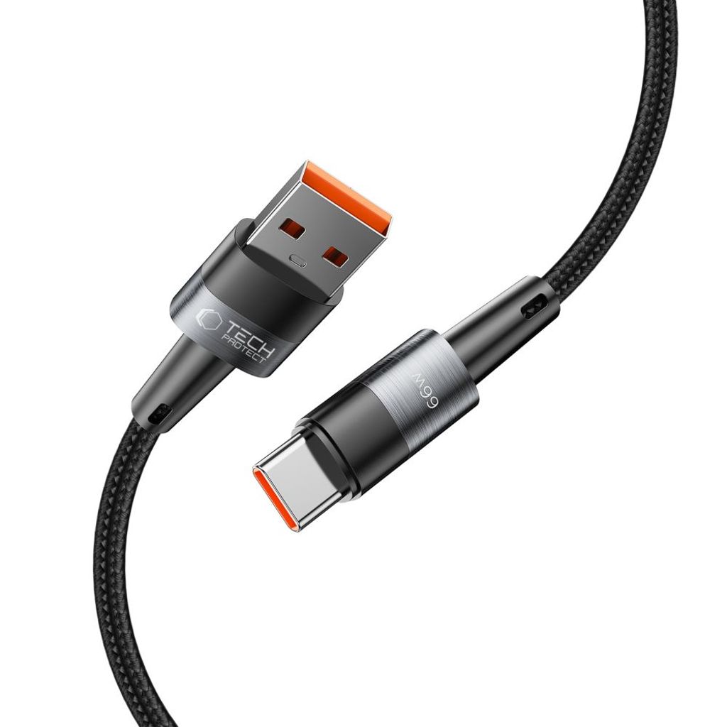 Tech-Protect UltraBoost USB-C / USB-A kabel 66W 6A 0.5m - grå