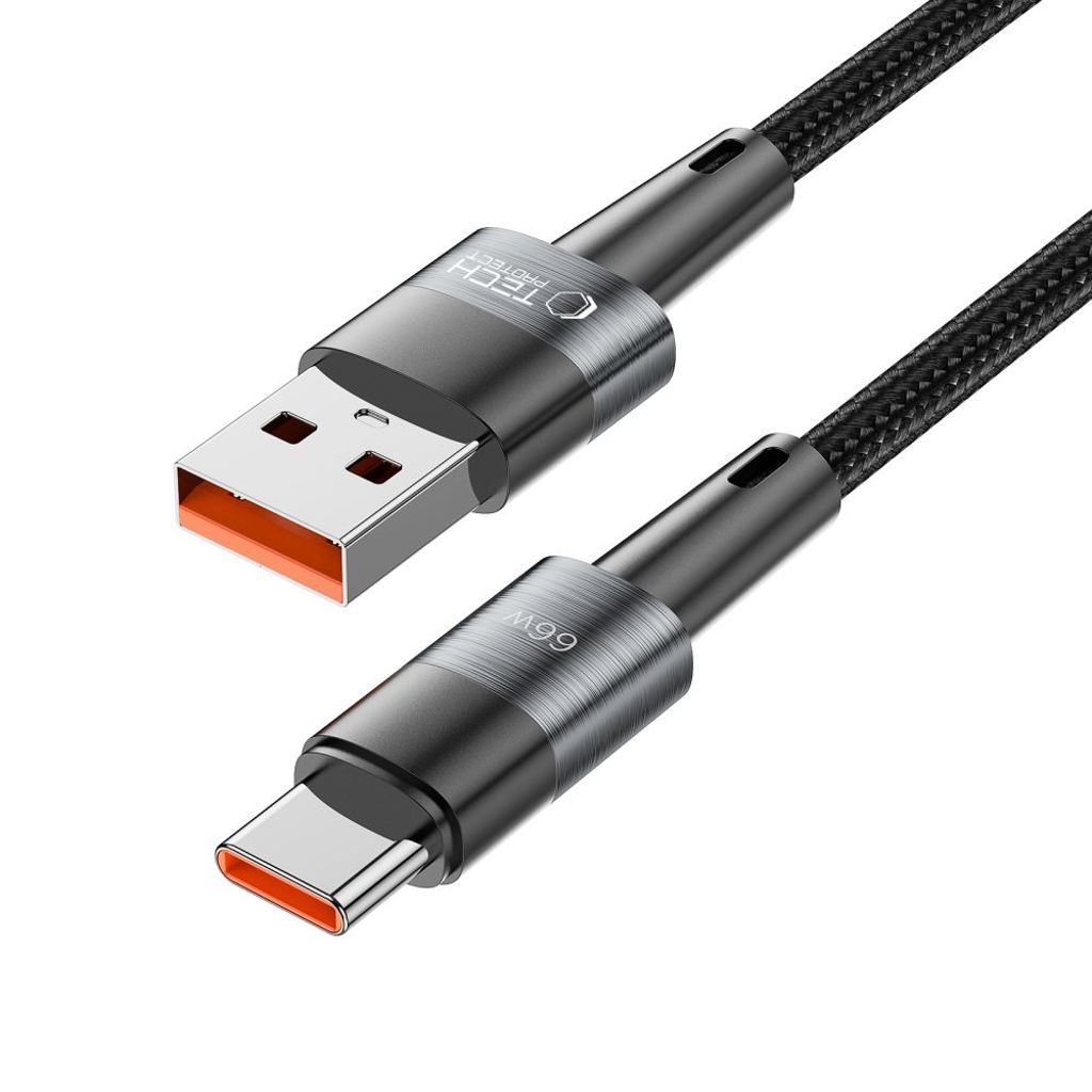 Tech-Protect UltraBoost USB-C / USB-A kabel 66W 6A 0.5m - grå