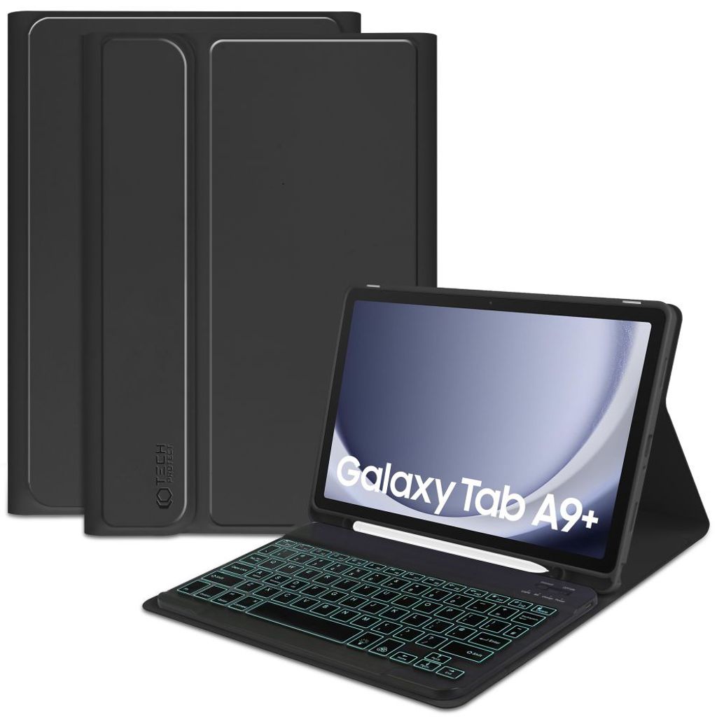 Tech-Protect SC Pen Tangentbord Fodral till Samsung Galaxy Tab A9 Plus - Svart