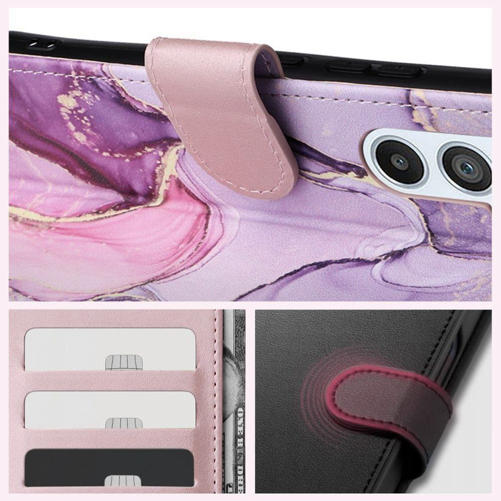 Tech-Protect Wallet Kotelo Samsung Galaxy A25 5G - Pink Marble