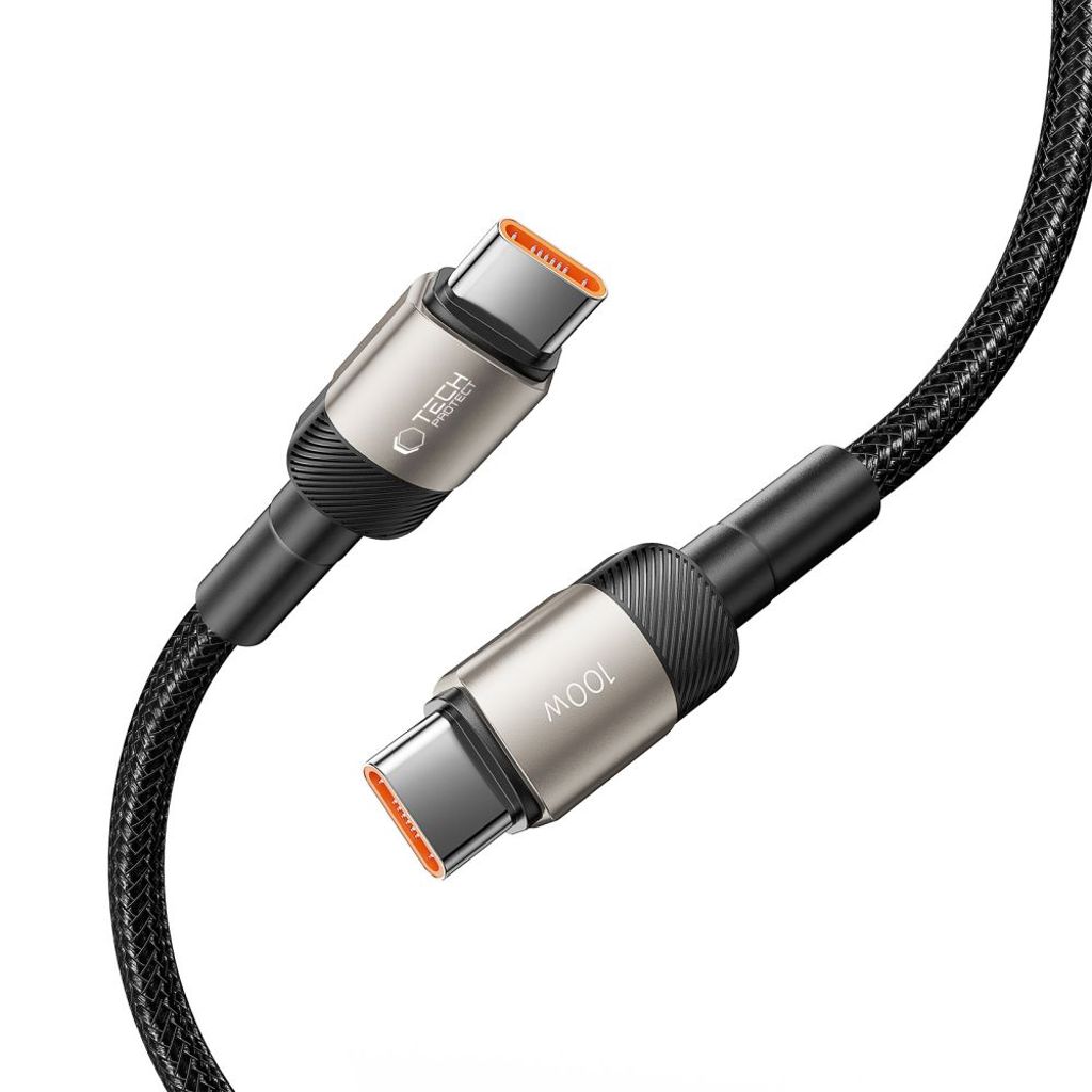 Tech-Protect UltraBoost Evo USB-C / USB-C PD kabel 100W 5A 2m - titanium