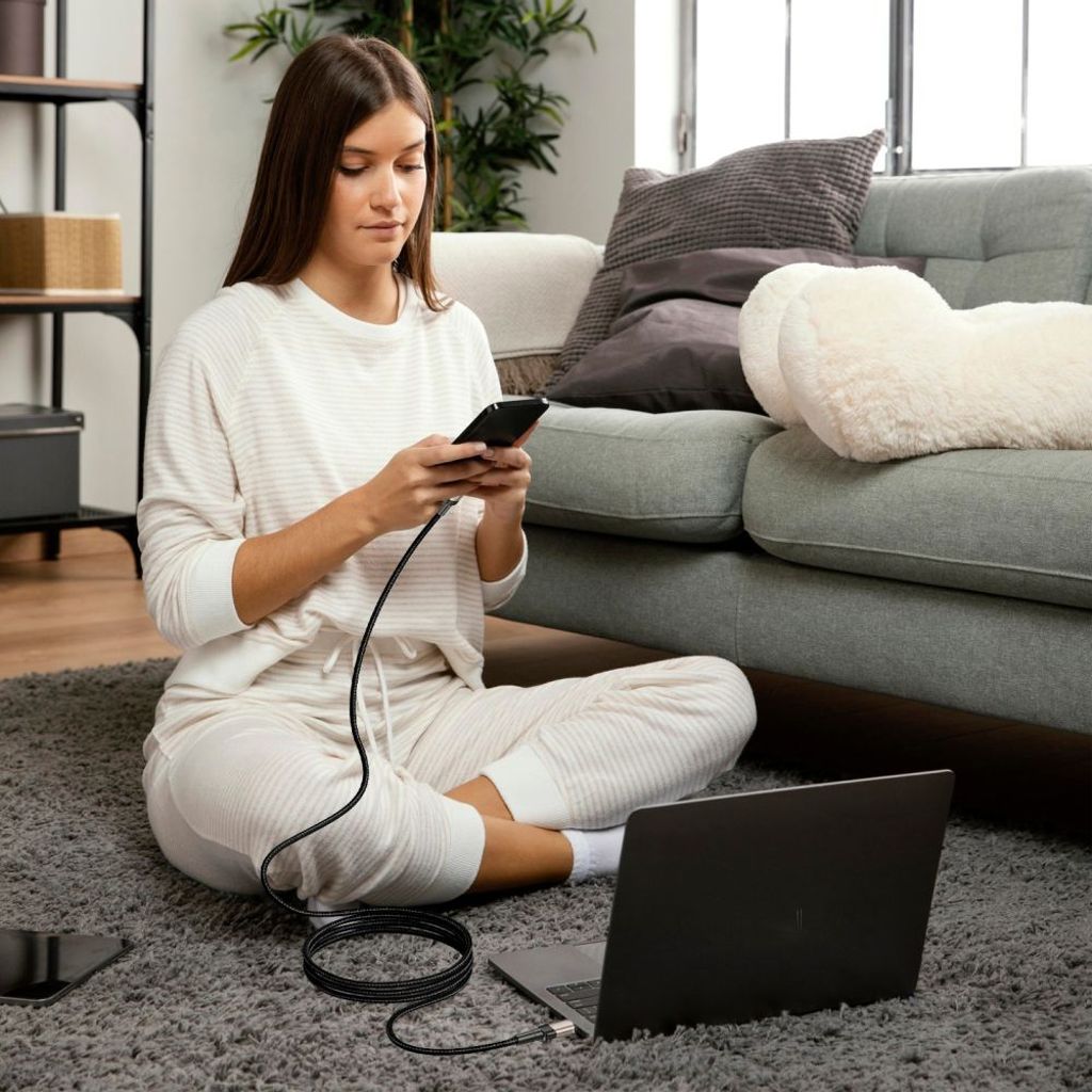 Tech-Protect UltraBoost Evo USB-C / USB-C PD kabel 100W 5A 2m - titanium