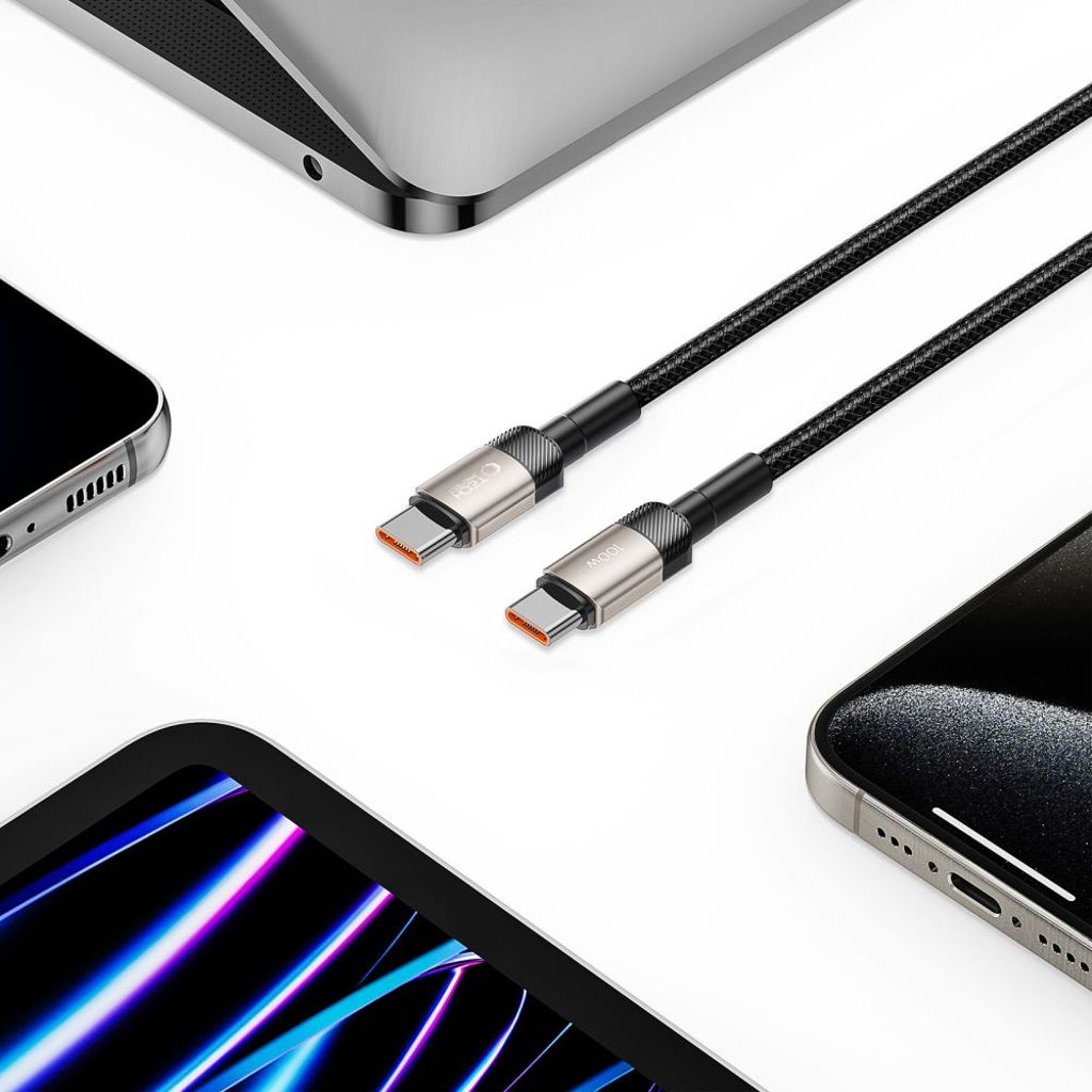 Tech-Protect UltraBoost Evo USB-C / USB-C PD kabel 100W 5A 2m - titanium