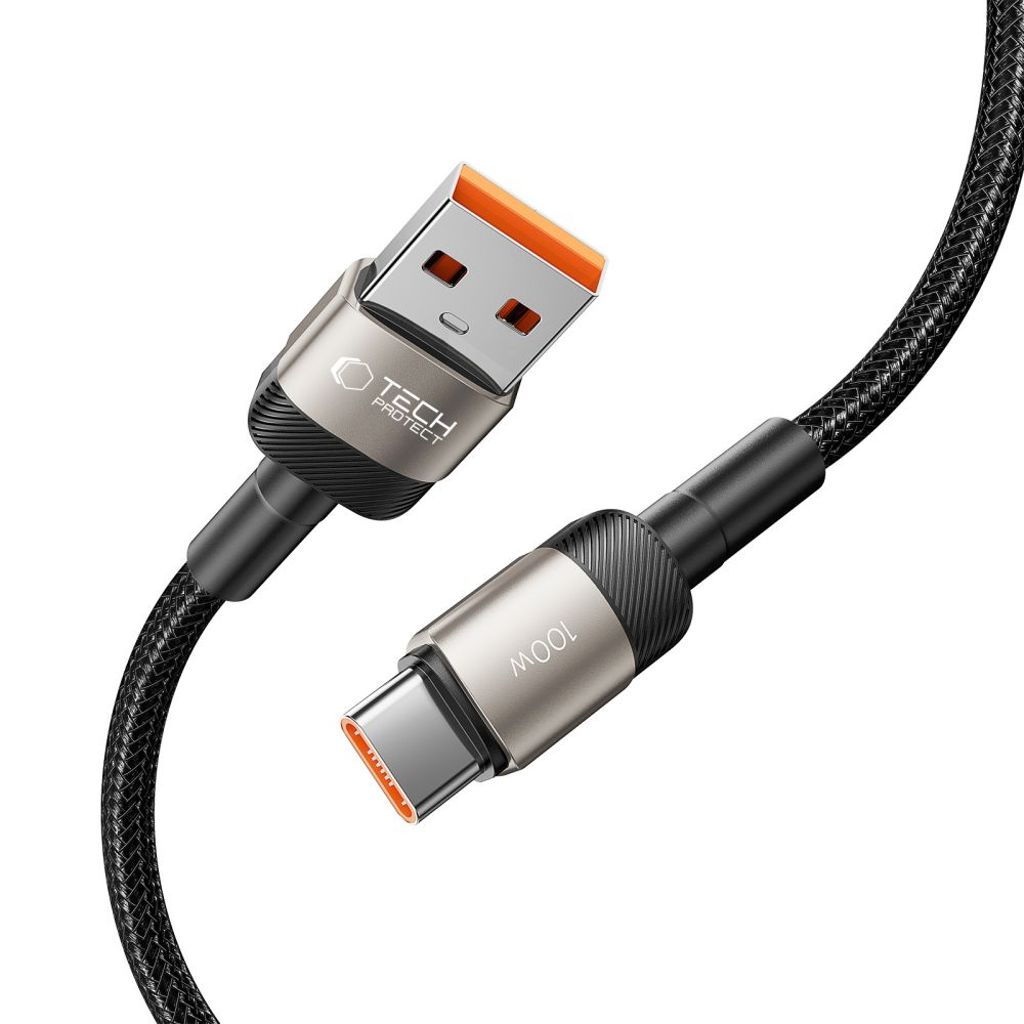 Tech-Protect UltraBoost Evo USB-C / USB-A kabel 100W 5A 2m - titanium