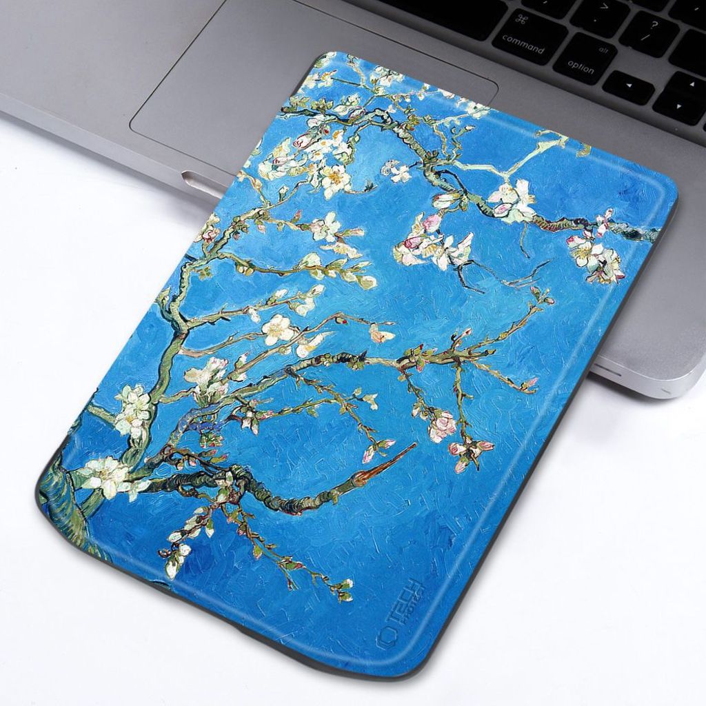 Tech-Protect SmartCase för PocketBook Verse / Verse Pro – Blå med sakurablommor
