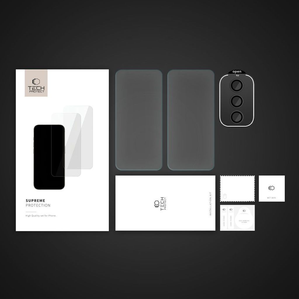 Tech-Protect Supreme Set 2x Skjerm & Linsebeskytter til Samsung Galaxy A35 5G