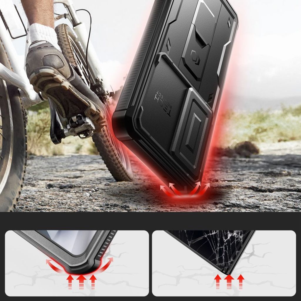 Tech-Protect Kevlar Cam+ Cover til Samsung Galaxy S24 Ultra - Sort