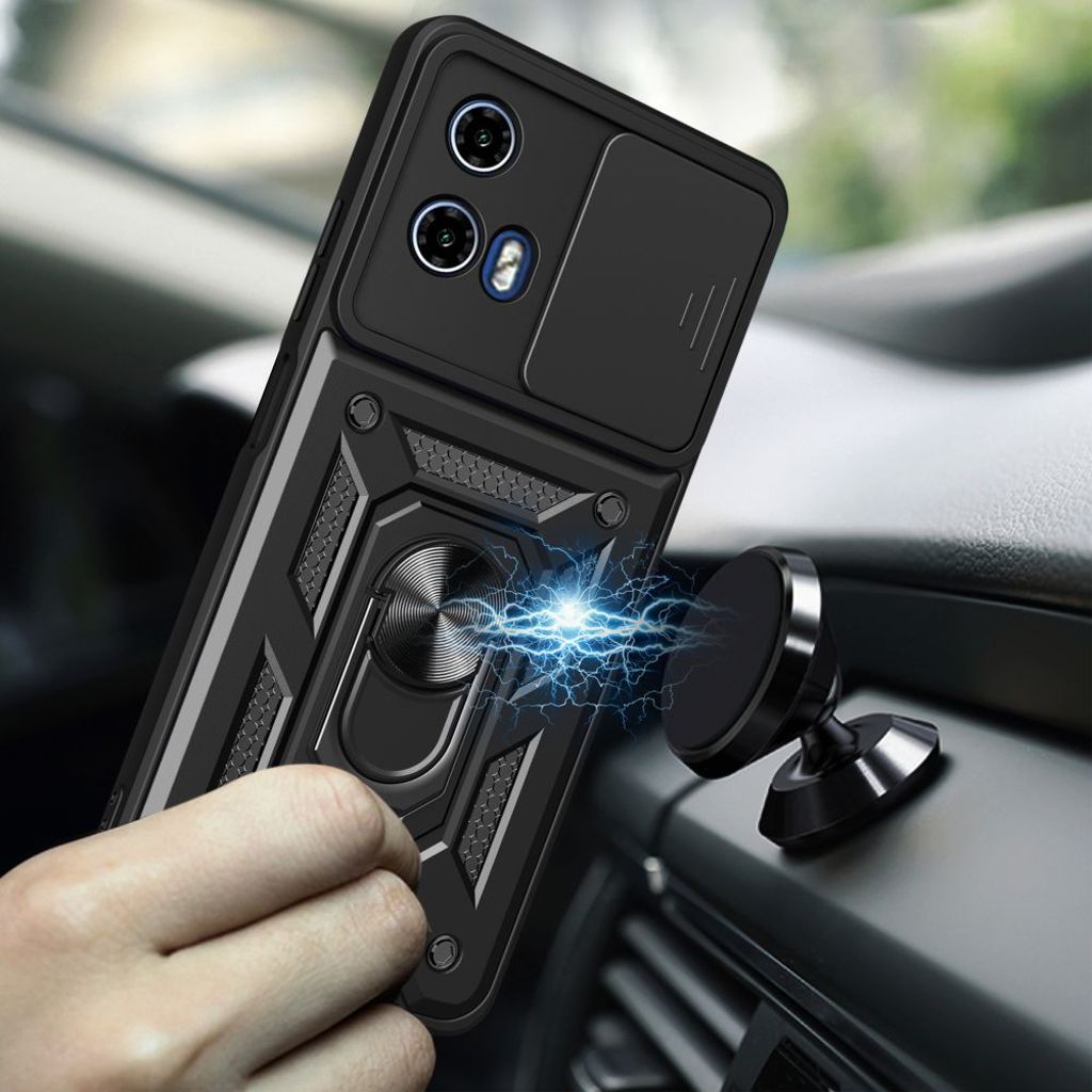 Tech-Protect CamShield Pro Cover til Motorola Moto G24 / G24 Power / G04 - Sort