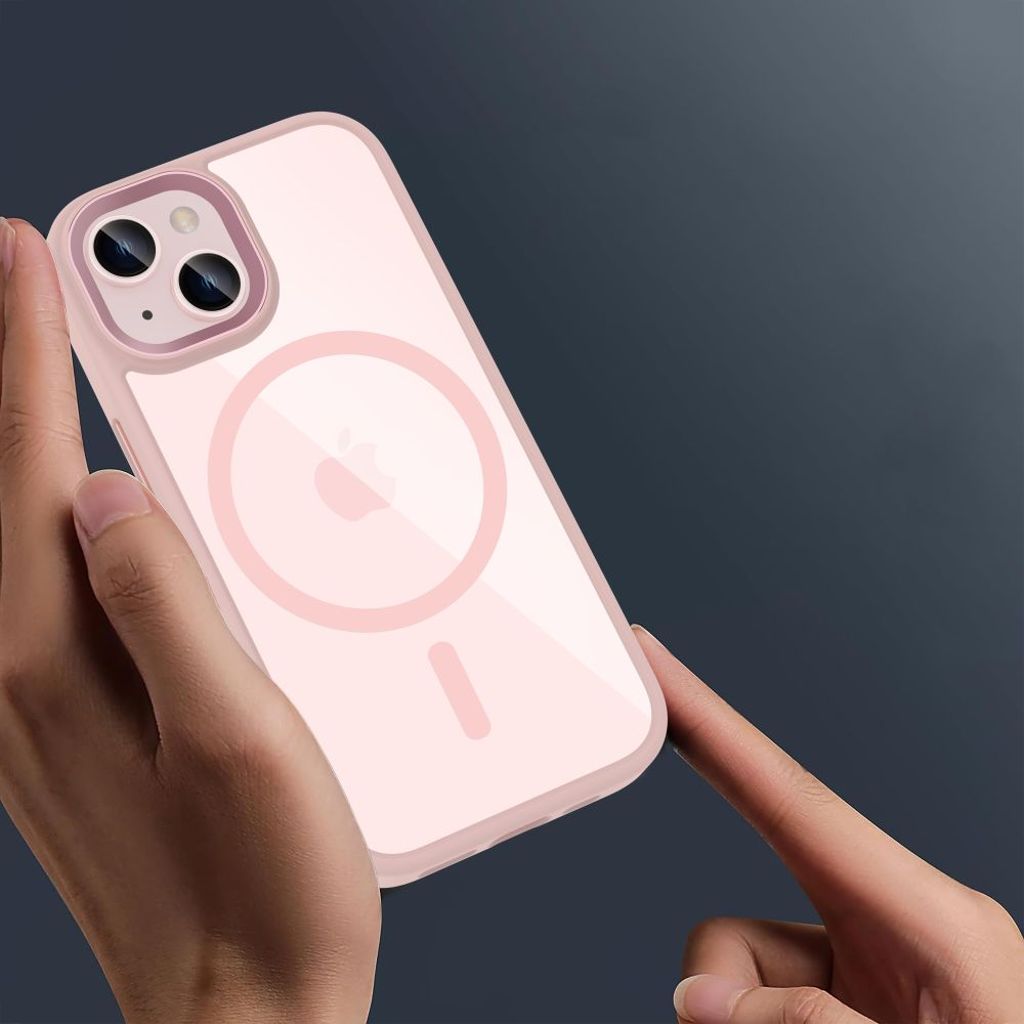 Tech-Protect MagMat MagSafe Case for iPhone 15 - Transparent Pink