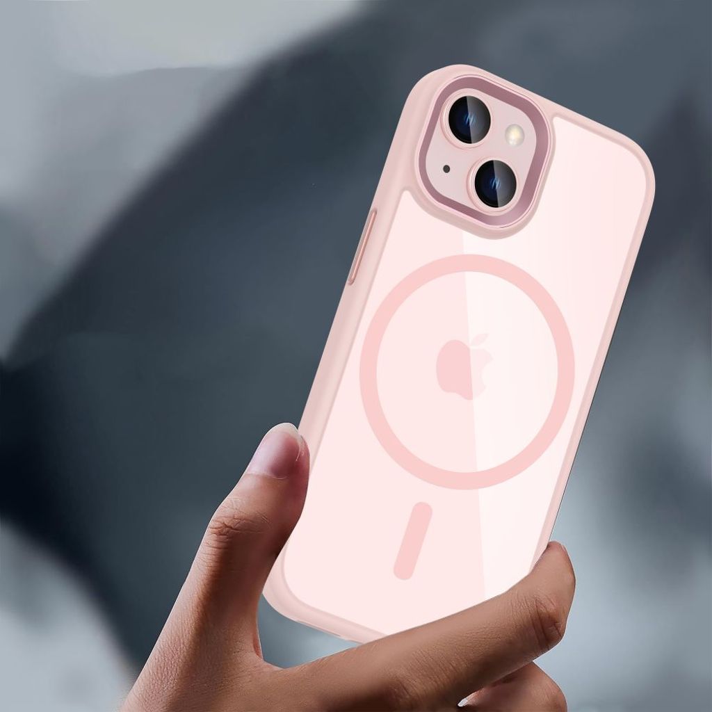 Tech-Protect MagMat MagSafe Case for iPhone 15 - Transparent Pink