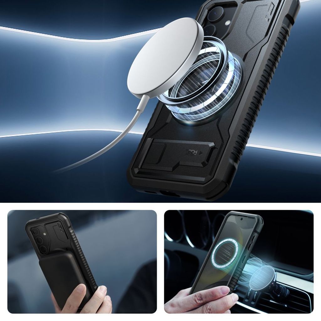 Tech-Protect Kevlar MagSafe+ Cover til Samsung Galaxy S24 Plus - Sort