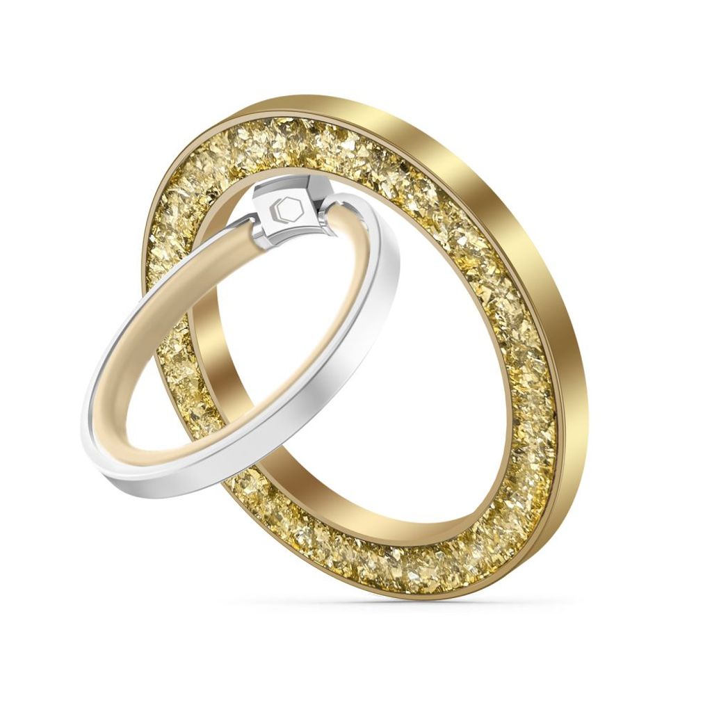 Tech-Protect MMR200 sormuksenpidike MagSafe-yhteensopiva – kulta/kristallit