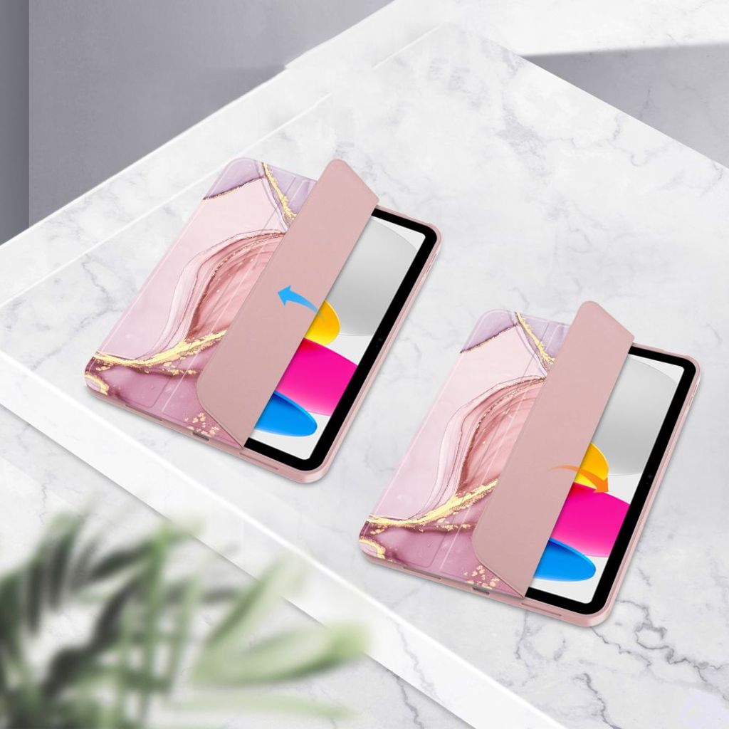 Tech-Protect SC Pen Fodral till iPad 10th Gen 2022 10.9" - Pink Marble