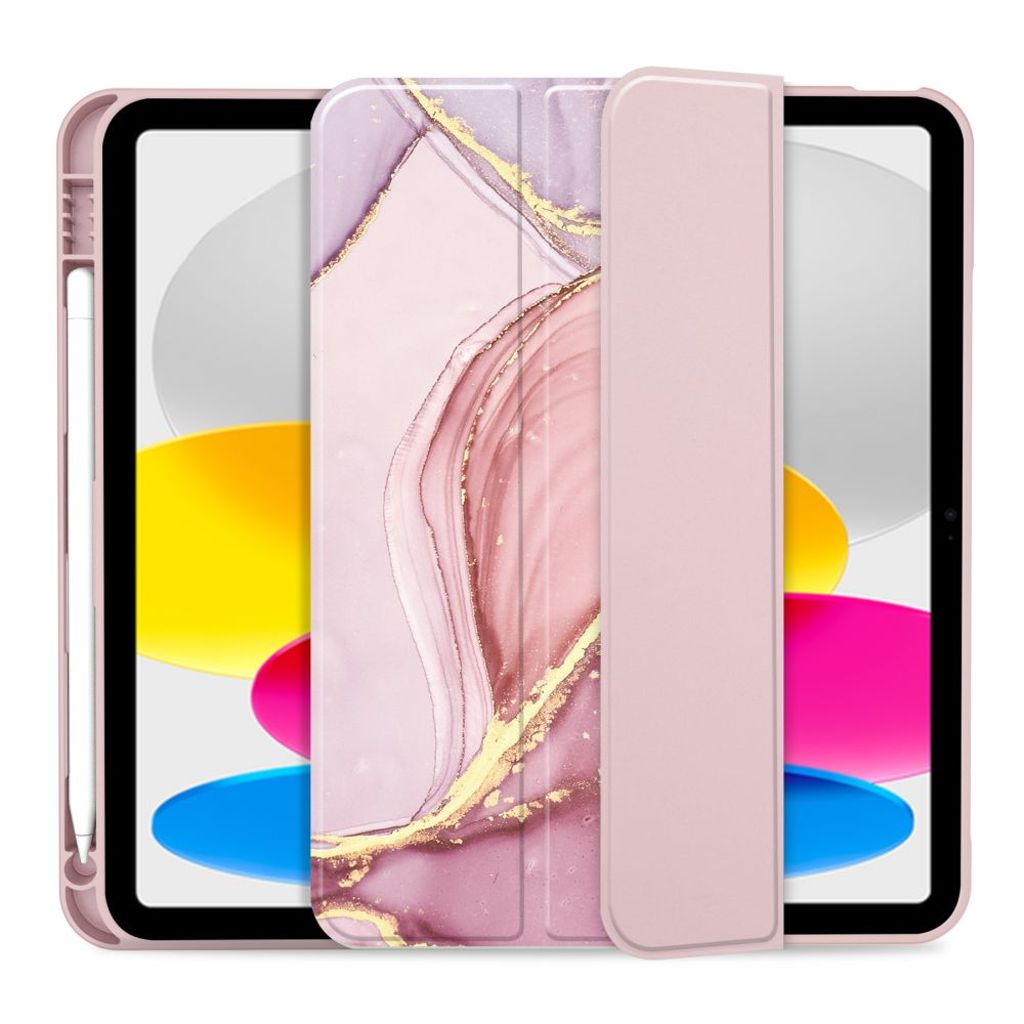 Tech-Protect SC Pen Fodral till iPad 10th Gen 2022 10.9" - Pink Marble