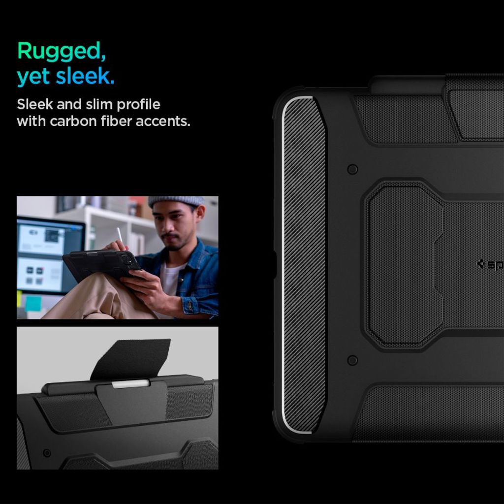 Spigen Rugged Armor Pro Etui til iPad Pro 13" 2024 - Sort