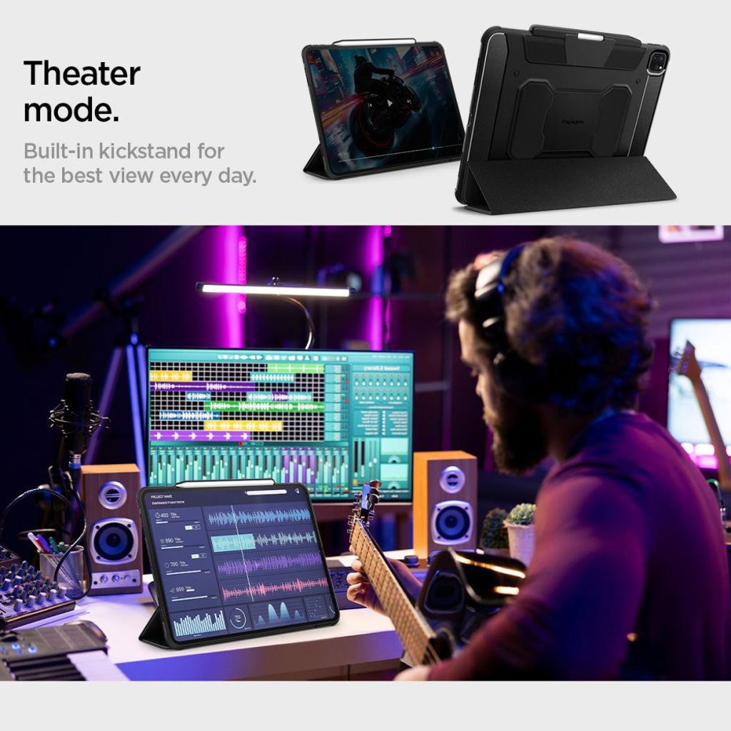 Spigen Rugged Armor Pro Etui til iPad Pro 13" 2024 - Sort