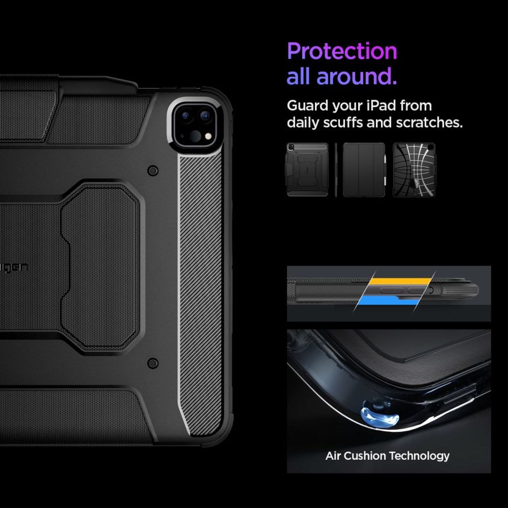 Spigen Rugged Armor Pro Etui til iPad Pro 13" 2024 - Sort