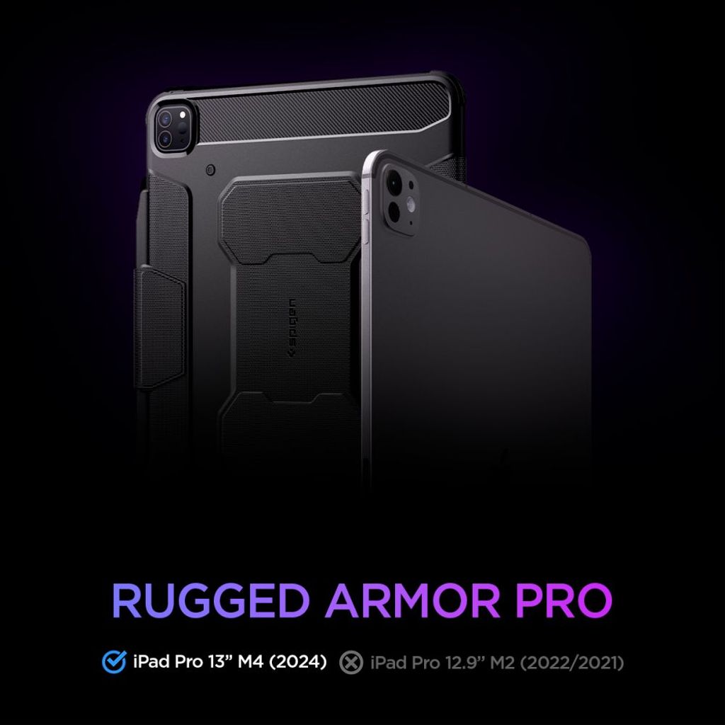 Spigen Rugged Armor Pro Etui til iPad Pro 13" 2024 - Sort
