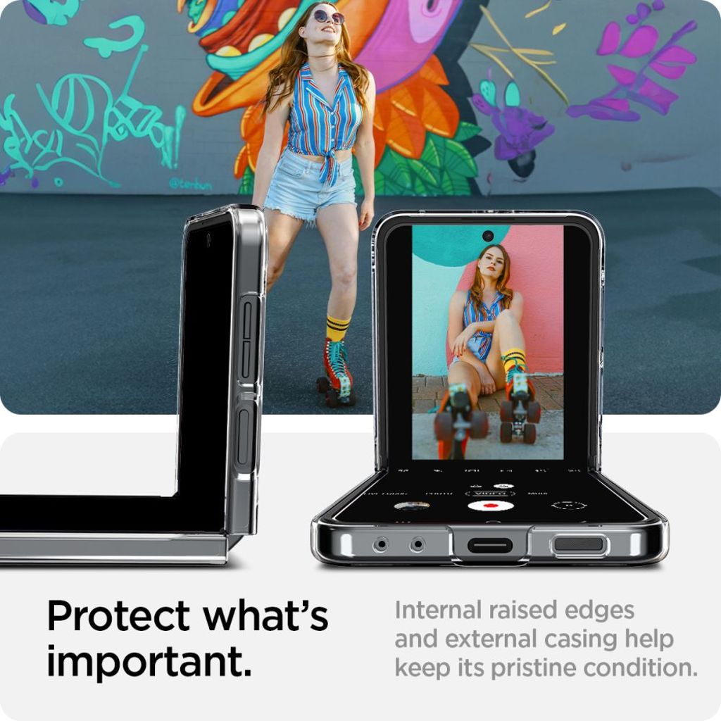 Spigen Airskin Kuori Samsung Galaxy Z Flip 6 - Läpinäkyvä