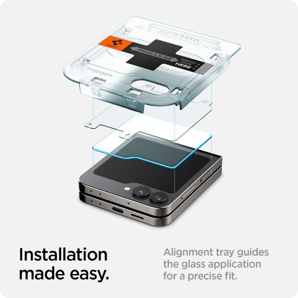 Spigen Glas.tR EZ Fit 2-Pack Näytönsuoja Samsung Galaxy Z Flip 6