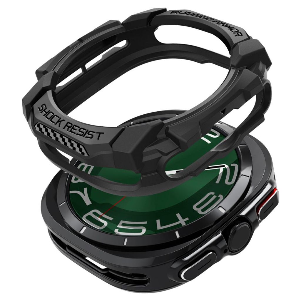 Spigen Rugged Armor Deksel til Samsung Galaxy Watch Ultra  - Svart