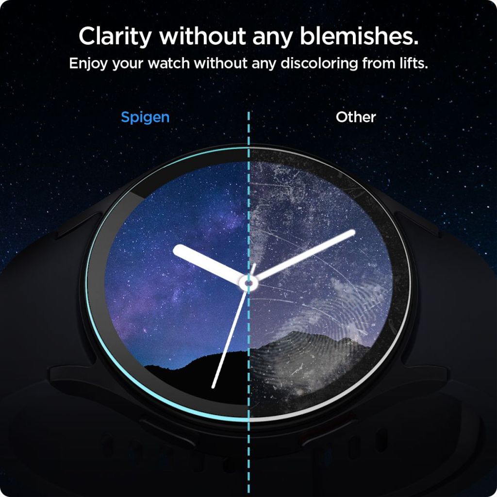 Spigen Glas.tR EZ Fit Skærmbeskyttelse til Samsung Galaxy Watch 7 (40 mm), 2-pak