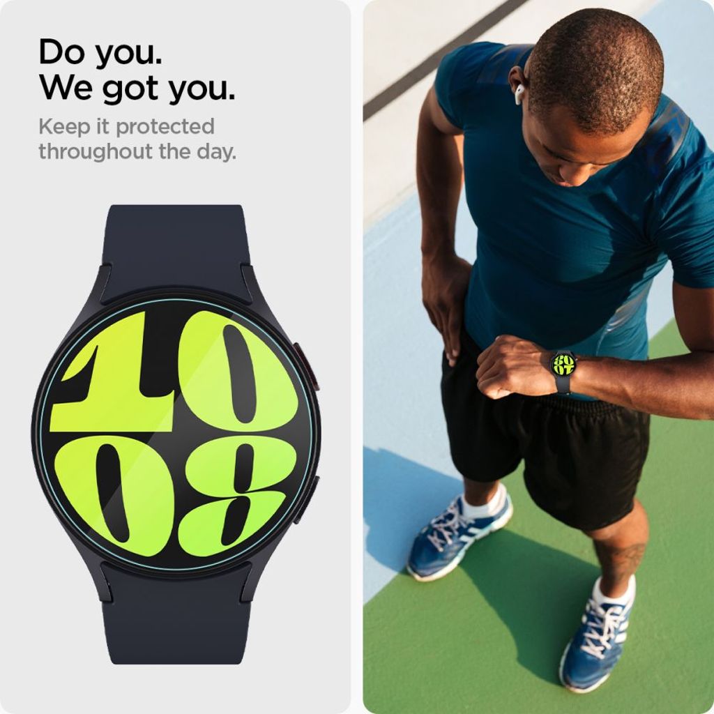 Spigen Glas.tR EZ Fit Skærmbeskyttelse Galaxy Watch 7 (44mm), 2-pak