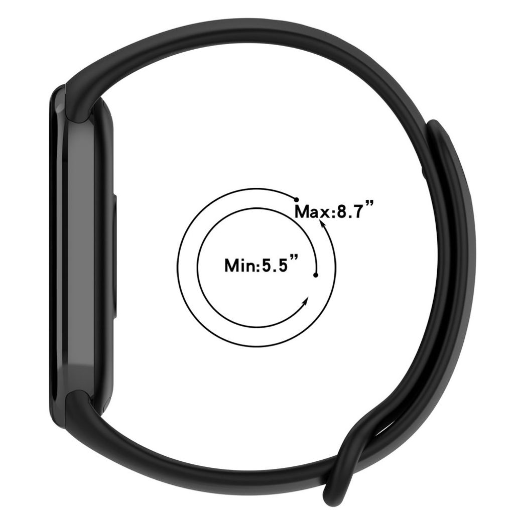 Xiaomi Smart Band 9 NFC/9/8 NFC/8 Silikone Urrem - Sort