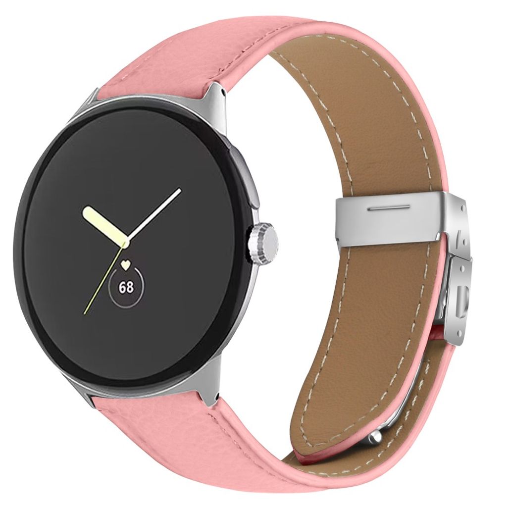 Google Pixel Watch 4 41mm etc. Watch Strap in Leather - Pink
