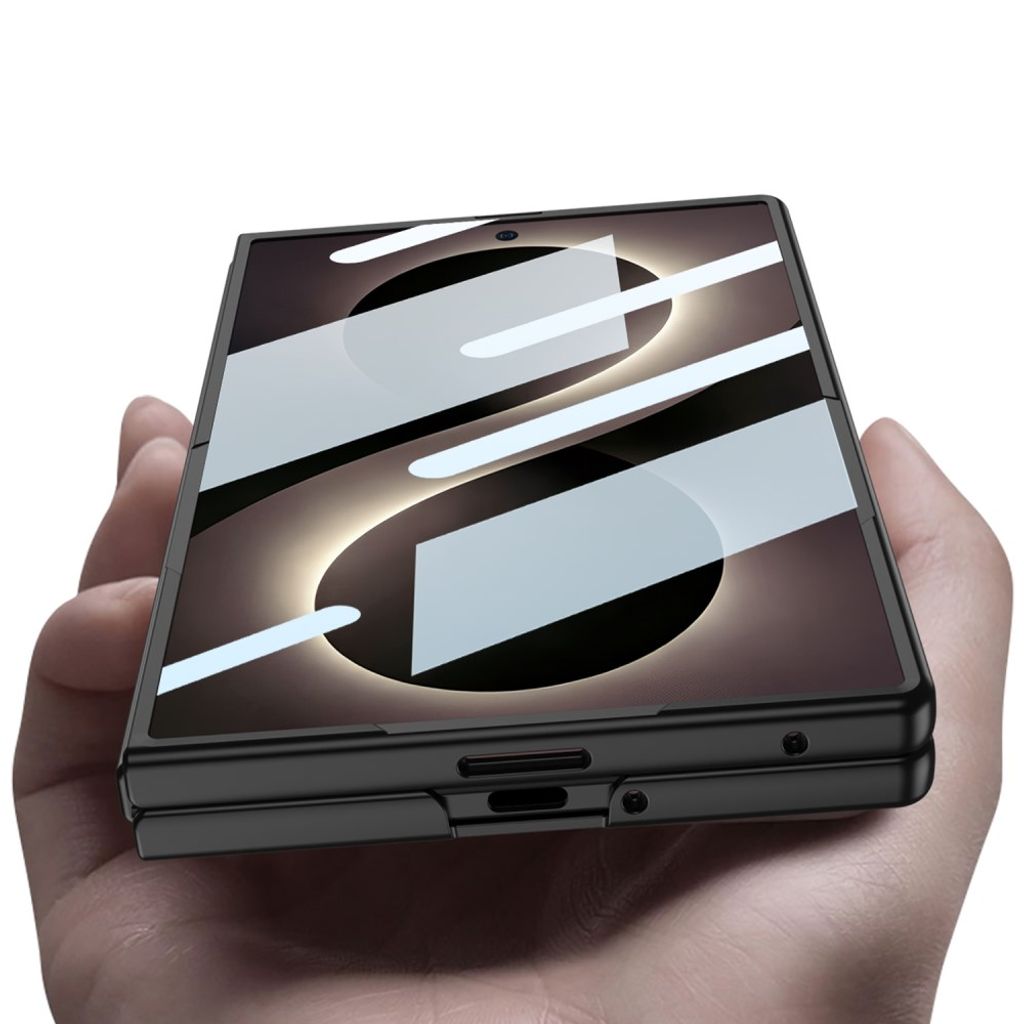 GKK Samsung Galaxy Z Fold8 Deksel med Herdet Glassbeskytter - Titan Grå