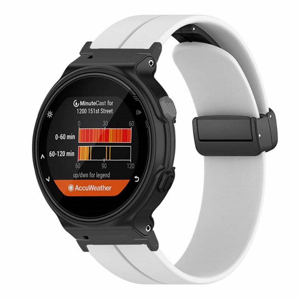 Garmin Forerunner 220/230/235/620/630/735X Silikon Klokkereim - Hvit